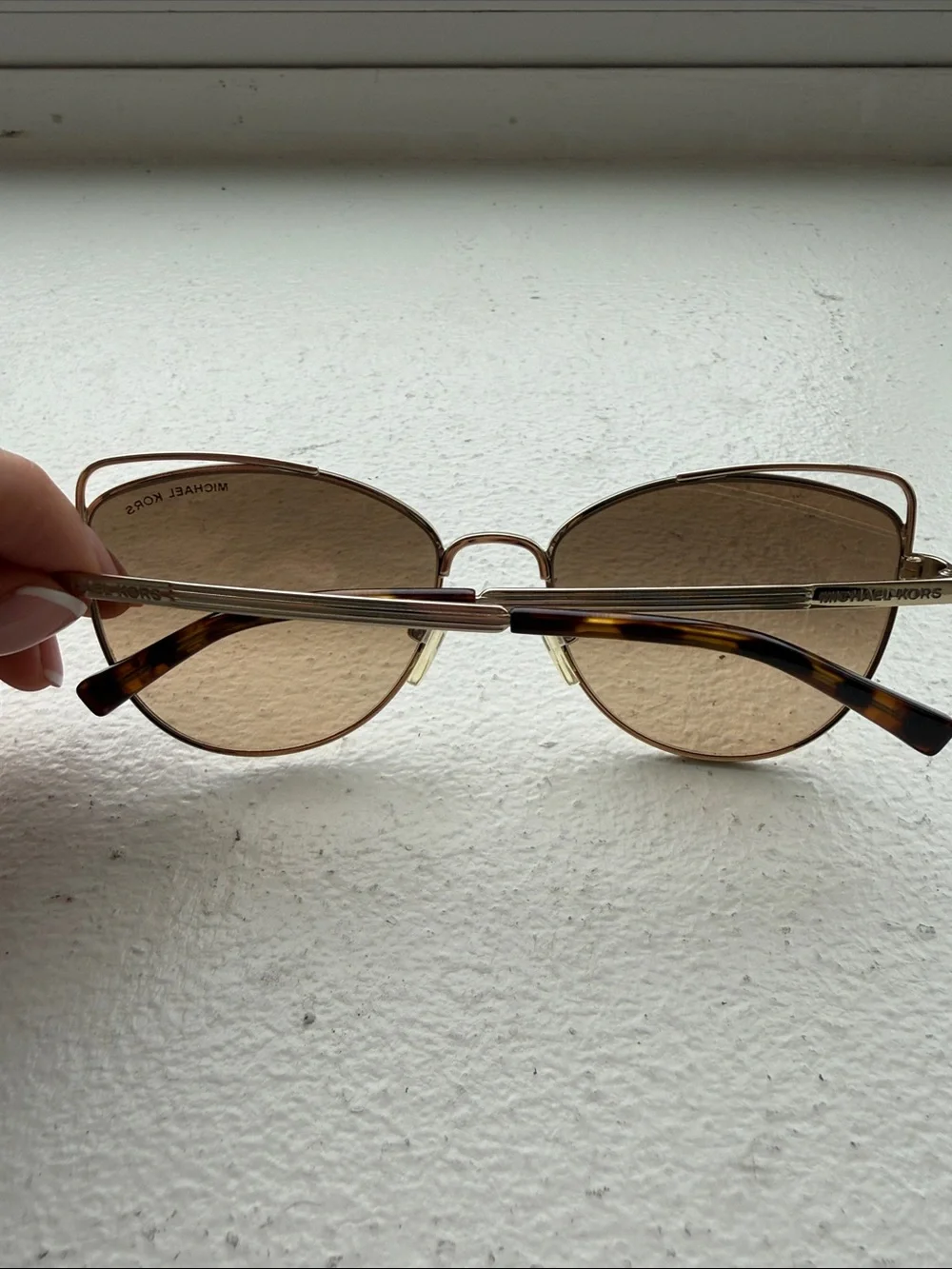 Michael Kors St Lucia Gold Frame Brown Gradient Sunglasses